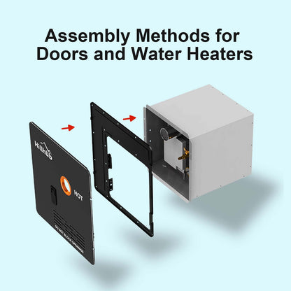 Hillhub RV Water Heater White/Black Door (ONLY DOOR). Door kit for Hillhub RV water heaters, Electrolytic plate,Electrostatic powder coating Technique